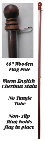 60" Wooden Flag Pole